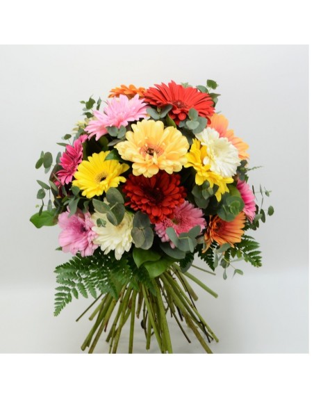 ramo de gerberas de diferentes colores. gerberas. flores naturales