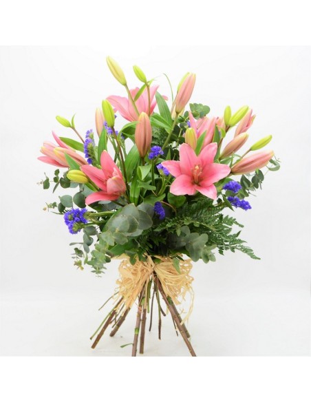 RAMO LILIUM ROSA/STATICE