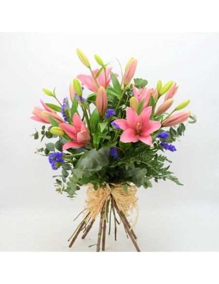 RAMO LILIUM ROSA/STATICE