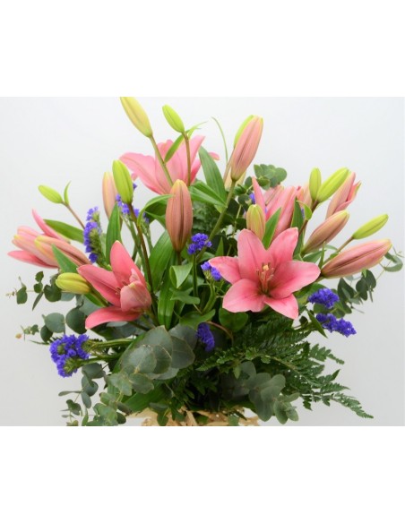 RAMO LILIUM ROSA/STATICE