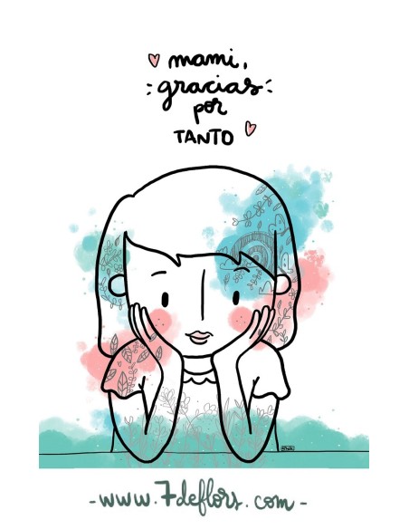 TARGETA "MAMI GRACIAS POR TANTO"