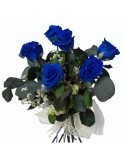 RAMO PRESERVADO ROSAS AZULES