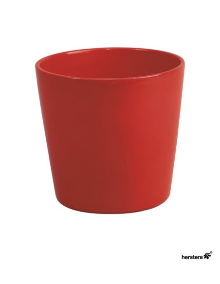 MACETA CERAMICA ROJA17 cm