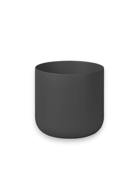 MACETA CERAMICA NEGRA PARA PLANTAS