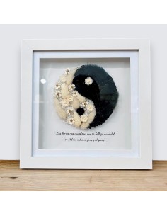 CUADRO YIN YANG PRESERVADO flores secas 2