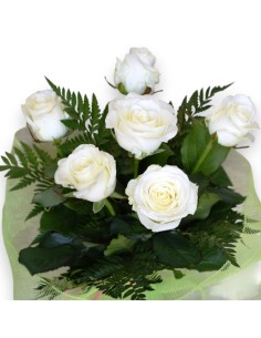 Ramo de rosas blancas para envío a domicilio el mismo día.