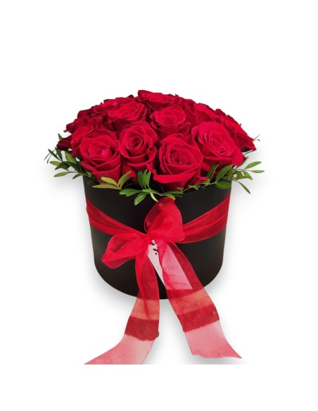 bombonera de rosas rojas