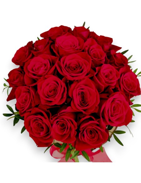 Caja de Rosas rojas naturales con envio a domicilio para el mismo dia