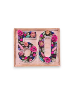 Comprar números con flores preservadas y secas . Envio a domicilio 24h 2