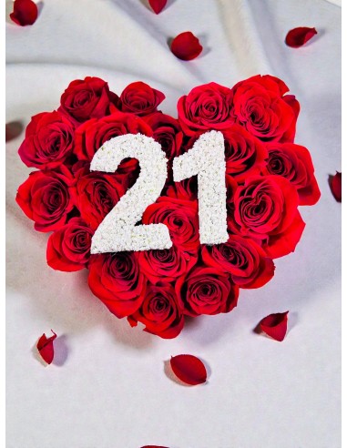 Ramos de rosa en forma de corazón. Envio 24h.