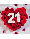 Ramos de rosa en forma de corazón. Envio 24h.