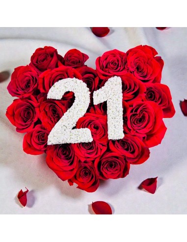 Ramos de rosa en forma de corazón. Envio 24h.