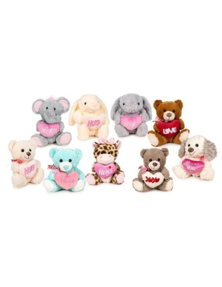 Peluche Animales con Corazón 25 cm | Regalo Amor, San Valentín y Flores