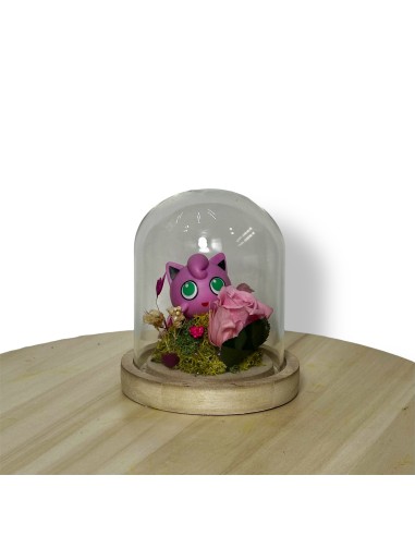 Cúpulas Pokémon con flores preservadas. Regalo original, artesanal y sin mantenimiento. Diseño único con tus Pokémon favoritos