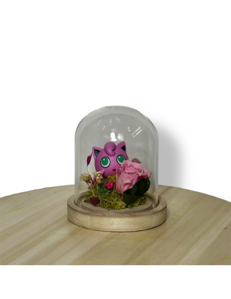 Cúpulas Pokémon con flores preservadas. Regalo original, artesanal y sin mantenimiento. Diseño único con tus Pokémon favoritos