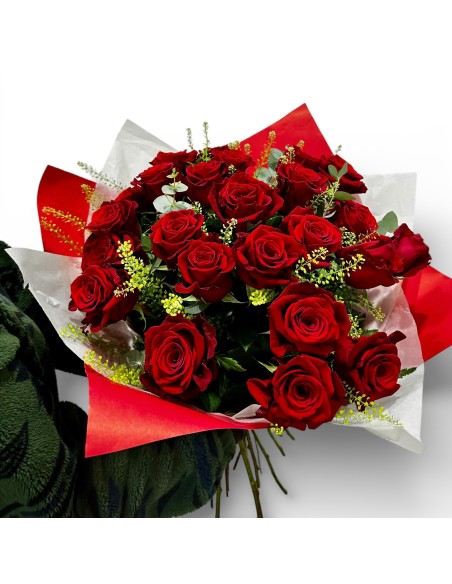 Ramo de 24 Rosas Rojas Frescas | Envío a Domicilio | Floristería Online Tarragona, Reus Salou, Cambrils, Vila-seca