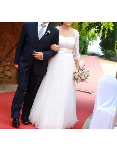 Ramo para boda en tonos rosados y blancos