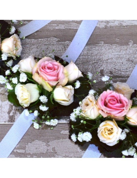 PULSERA FLORAL ROSAS MINI