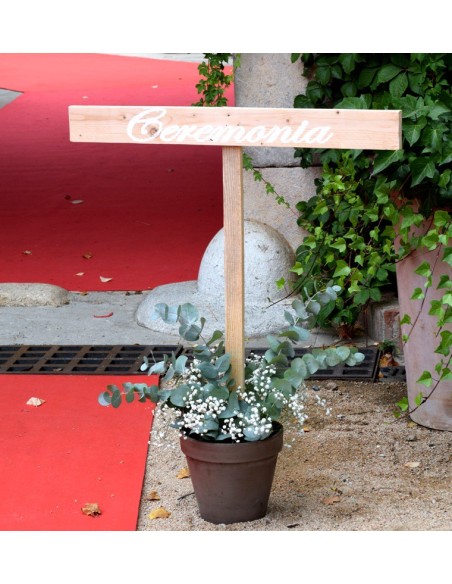 CARTEL MADERA CEREMONIA