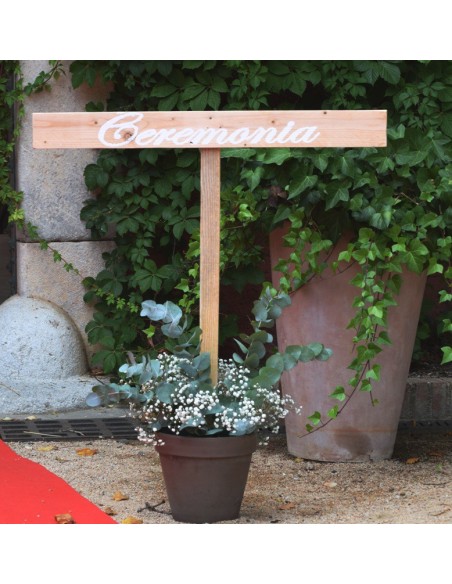 CARTEL MADERA CEREMONIA