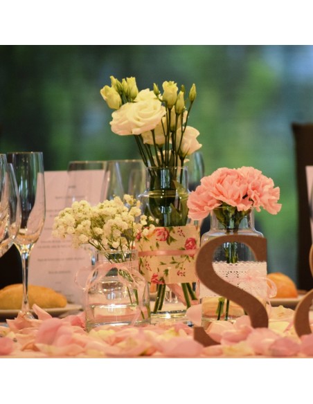 CONJUNTO DE CRISTAL CON FLORES