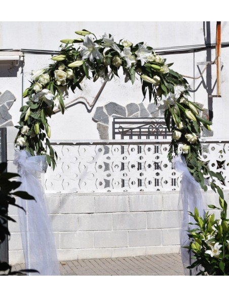ARCO FLORES LILIUM Y ROSAS