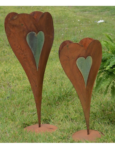 CORAZONES EN PIE DE FORJA